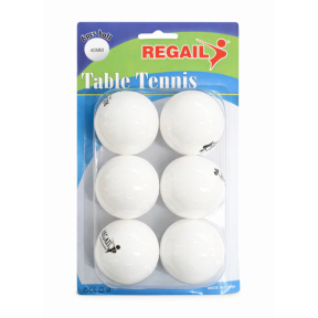 Set mingi pentru tenis de masă, 6 buc., albe
