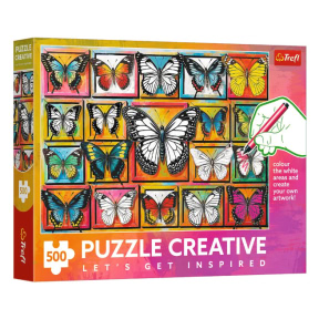 Puzzle Trefl Creative Colecția de fluturi, 500 piese