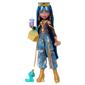 Păpușă Monster High Cleo cu animăluț și accesorii
