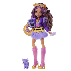 Păpușă Monster High Clawdeen cu animăluț și accesorii