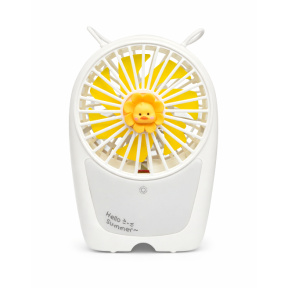 Ventilator electric portabil cu rățușcă, alb