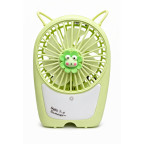 Ventilator electric portabil cu broască, verde