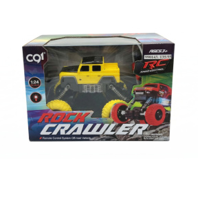 Mașină OFF ROAD 1:24 cu telecomandă, cu lumină, galbenă