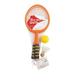 Set de joacă pentru badminton și tenis, portocaliu