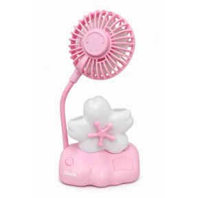 Lampă de veghe portabilă cu ventilator, roz