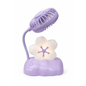 Lampă de veghe portabilă cu ventilator, mov