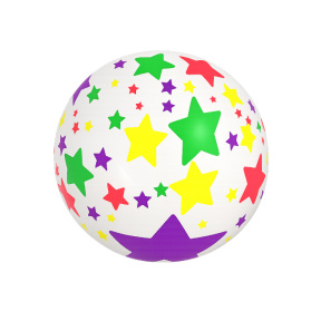 Minge din cauciuc 9", albă, cu stele