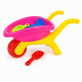 Пляжный набор с тележкой, розовый, 6 предметов