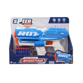 Pistol cu gloanțe moi EVA, albastru