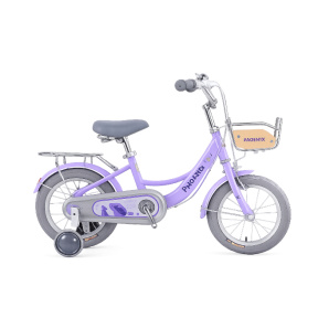 Bicicletă pentru copii cu 4 roți, 16 inci, violet