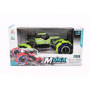 Mașină Rock Crawler Explosion Wheel 1:18 cu telecomanda, verde