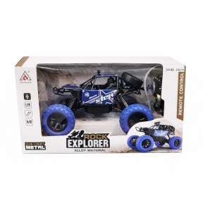 Mașină Rock Crawler 1:18 cu telecomanda, metalică, albastră