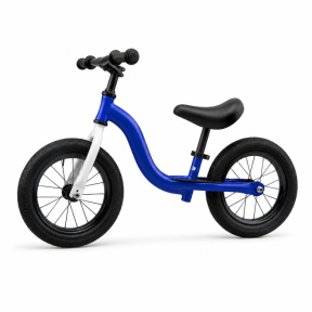 Bicicletă pentru copii fără pedale cu 2 roți cu ghidon negru, albastră