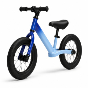 Bicicletă pentru copii fără pedale cu 2 roți, 14 inch, cu ghidon negru, albastră