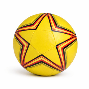 Minge de fotbal 9", galbenă, cu stea roșie