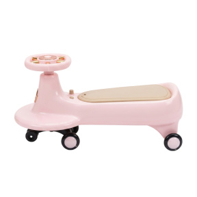 Толокар 4хколесный с рулем, розовый