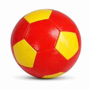Minge de fotbal 9", roșu-galben