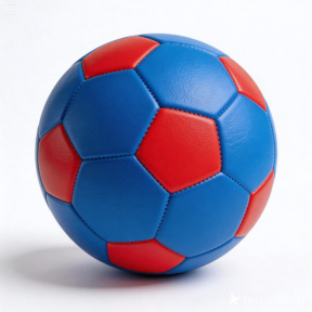 Minge de fotbal 9", albastru-roșu