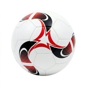 Minge de fotbal 9", alb-roșu-negru