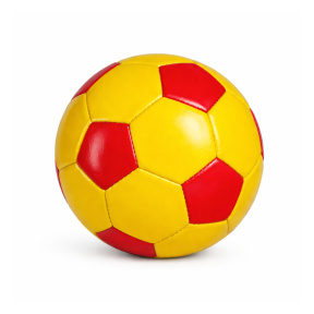 Minge de fotbal 6", galben-roșu
