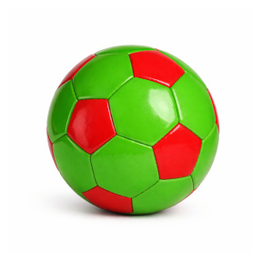 Minge de fotbal 6", roșu-verde