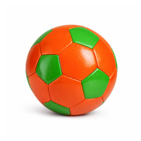 Minge de fotbal 6", verde-portocaliu