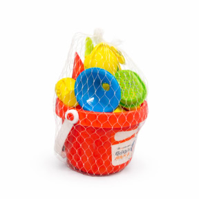 Set pentru nisip cu galeata rosie