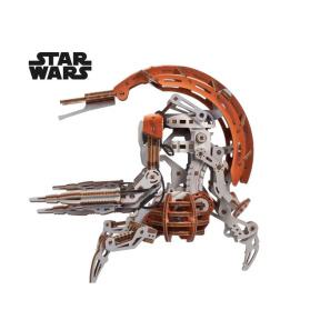 Puzzle 3D din lemn mecanic, Ugears, Model Droideka™, Star Wars™ Collection, 180 piese