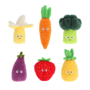 Jucarie moale KeelToys, Snacks si fructe, 12 cm