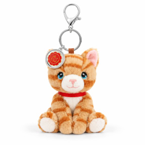 Мягкая игрушка-брелок KeelToys, Щенки и котята, Рыжий кот