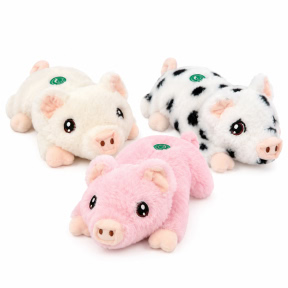 Jucarie moale KeelToys, Keeleco Purcel, 15 cm, cu sunet, in asort.