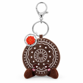 Jucarie moale breloc KeelToys, Produse de patiserie, Biscuiti cu ciocolata