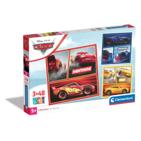Square Cars, 3 пазла по 48 элементов, Clementoni