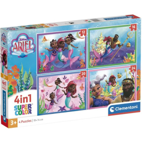 Disney Ariel, 4 пазла в 1, Clementoni