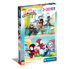 Spidey and his amazing friends, 2 puzzle-uri a câte 20 de piese, Clementoni