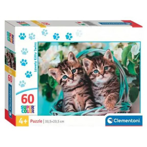 Noli Lovely Kitty Twins, 60 MAXI элементов, Clementoni