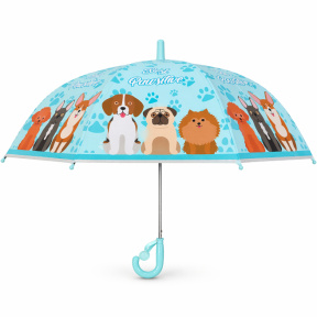 Umbrelă pentru copii cu căței, albastru deschis