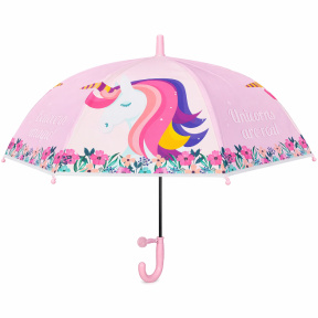 Umbrelă pentru copii cu unicorni, roz