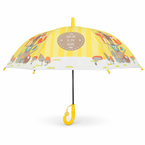 Umbrelă pentru copii cu animale, galben