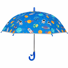 Umbrelă pentru copii albastră, cu astronauți