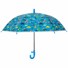 Umbrelă pentru copii verde, cu dinozauri