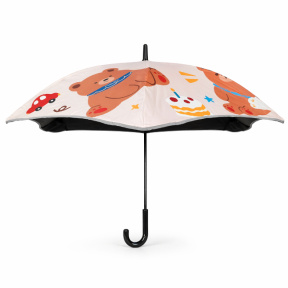 Umbrelă pentru copii cu ursuleți, gri