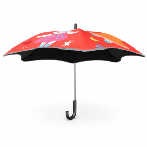 Umbrelă pentru copii cu iepurași, roșie