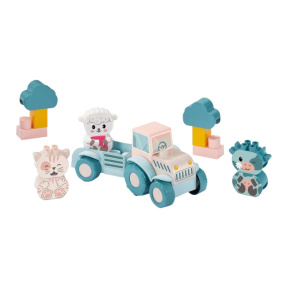 Set de joacă Ecoiffier Primul meu tractor cu animale