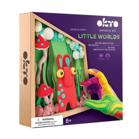 Объемная 3D картина из воздушного пластилина Okto, 21×21 см, Мама тролль