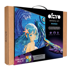 Tablou cu plastilină ușoară Okto, 29×29 сm, Manga "Apă"