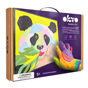 Tablou cu plastilină ușoară Okto, 29×29 сm, Panda
