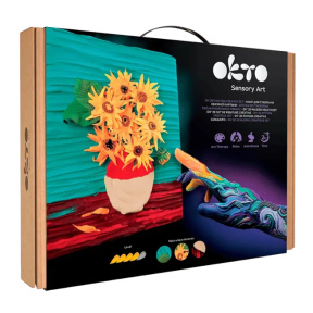 Tablou 3D cu plastilină ușoară Okto, 30×40 сm, Floarea-soarelui