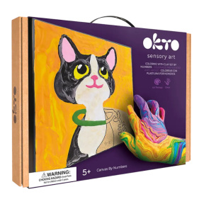 Tablou cu plastilină ușoară Okto, 29×29 сm, Pisică