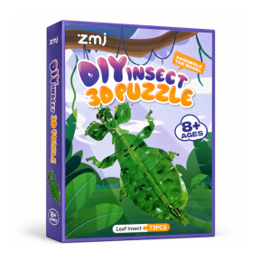 Puzzle 3D „Insectă” – Insectă frunză, 73 de piese